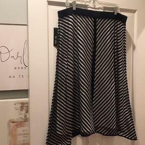 Cute Navy & White Striped Skirt